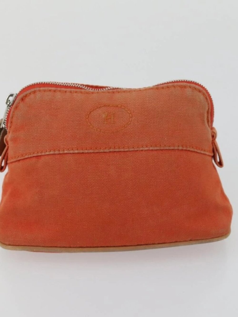 HERMES Bolide Pouch Canvas 5 Set Light Blue Orange Yellow Navy Red Auth ti3568 - Picture 9 of 16